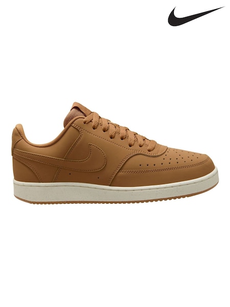 Nike Tan/Ecru Court Vision Low Trainers (B49426) | €107