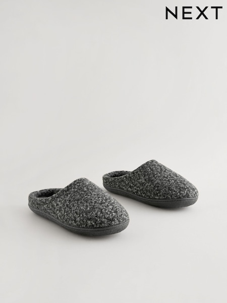 Grey Mule Slippers (B49446) | €23
