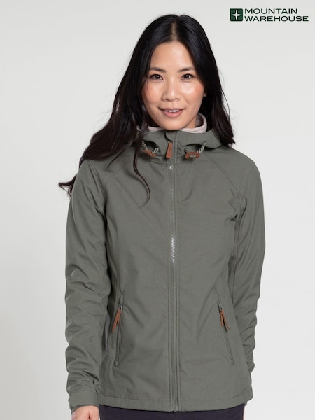 Mountain Warehouse Green Iona Womens Water Resistant Softshell Jacket (B49450) | €92