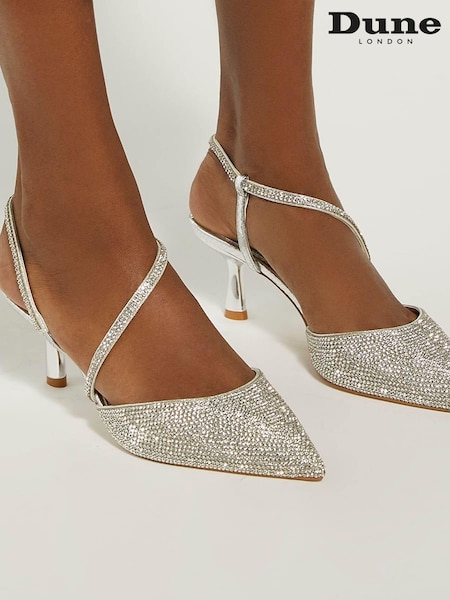Dune London Silver Competitive Hotfix Asymmetric Courts (B49474) | €76