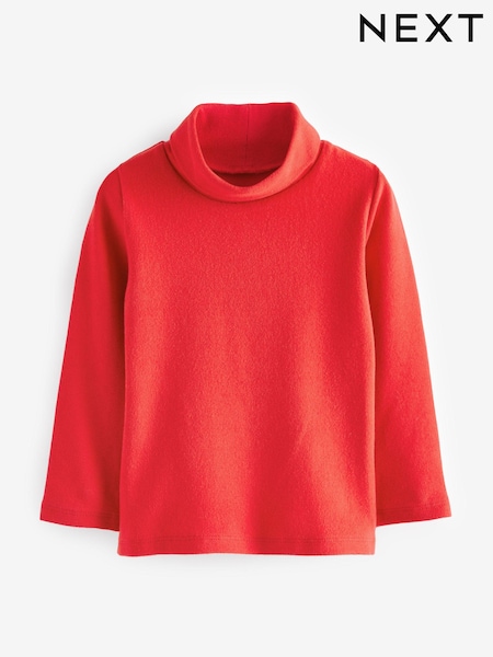 rdeča - Brushed Long Sleeve Roll Neck Top (3mths-7yrs) (B49521) | € 4 - € 7