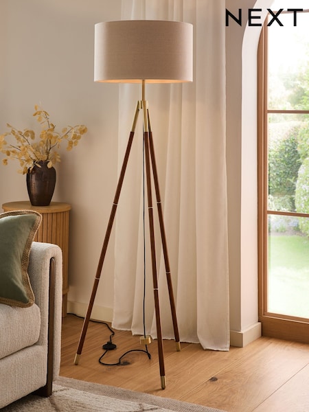 Wood Lloyd Tripod Floor Lamp (B49534) | €198