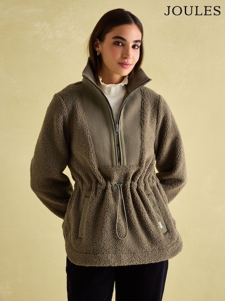 Joules Thurlston Khaki Green Borg Fleece (B49560) | R$ 790