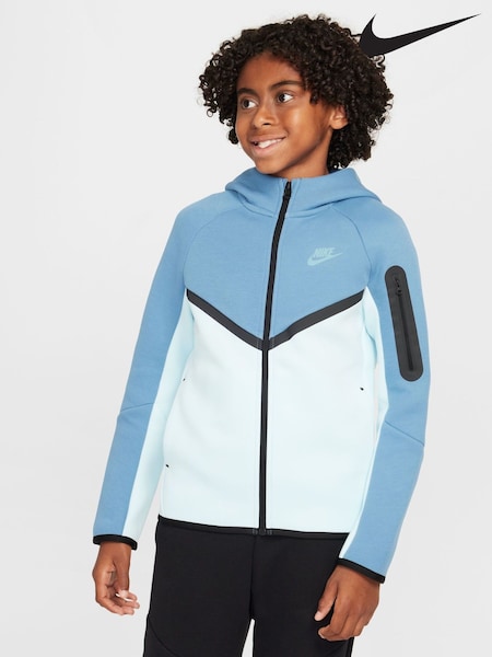 Glacier Blue - Nike Beigewhite Tech Fleece Zip Up Hoodie (B49581) | 410 zł