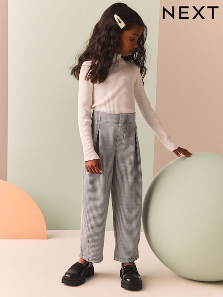 Black/White Check Barrel Trousers (3-16yrs) (B49702) | €7.50 - €10