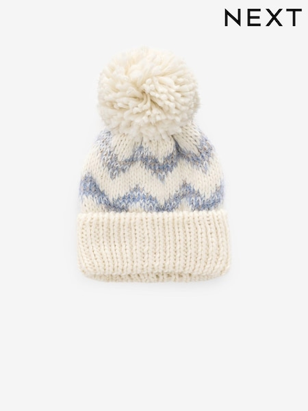 modra/bela - Pom Beanie Hat (3-16yrs) (B49772) | € 6 - € 8