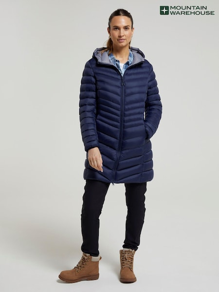 Bleumarin - Mountain Warehouse Women's Water Resistant Padded Jacket (B49774) | 596 LEI