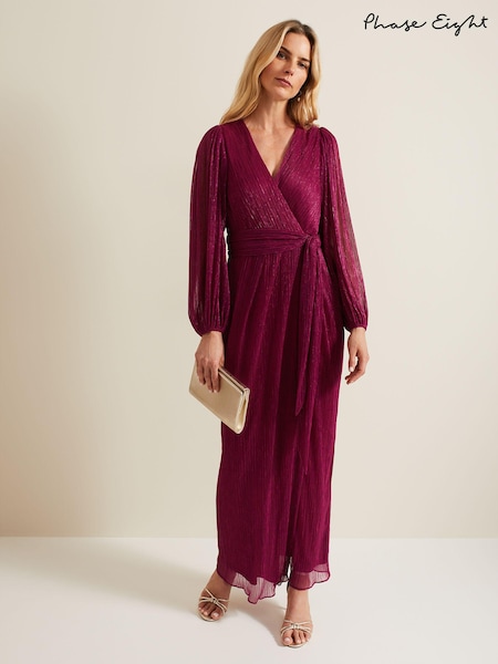 Phase Eight Pink Brielle Wrap Maxi Dress (B49802) | 418 QAR
