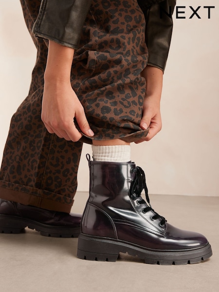 Burgundy Red Standard/Wide Fit Forever Comfort® Lace-Up Boots (B49910) | AED84