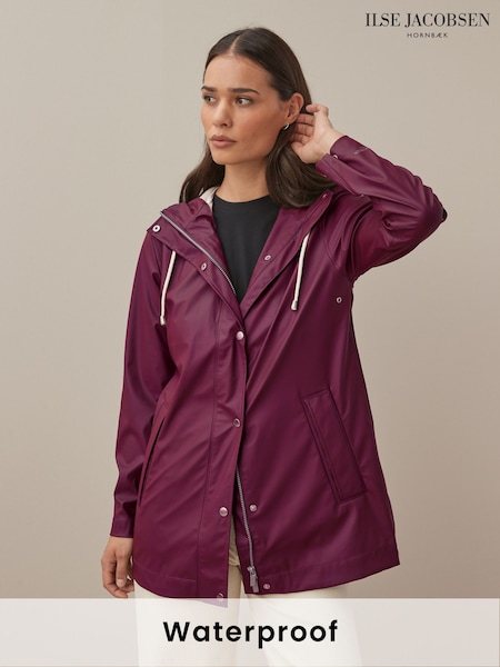 Ilse Jacobsen Straight Fit Lightweight Waterproof Rain Jacket (B49917) | ₪553