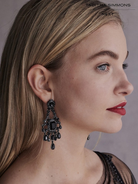 Black Tabitha Simmons Elizabeth Chandelier Earrings (B49918) | €19
