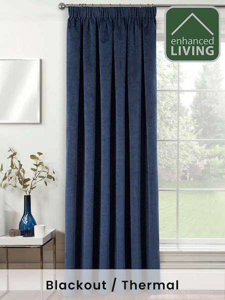 Enhanced Living Blue Thermal Blackout Singl Curtain (B49967) | $84