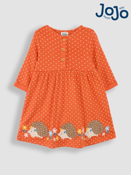Rostorange/Igel - JoJo Maman Bébé Appliqué Button Front Dress (B50036) | 37 €