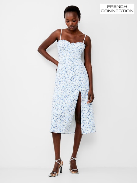 French Connection White Crepe Camille Echo Strappy Dress (B50038) | AED276