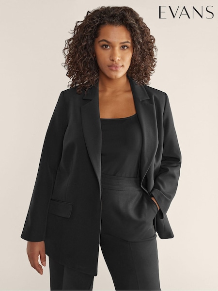 Evans Aqua/white/pink Curve Edge To Edge Blazer (B50054) | kr822