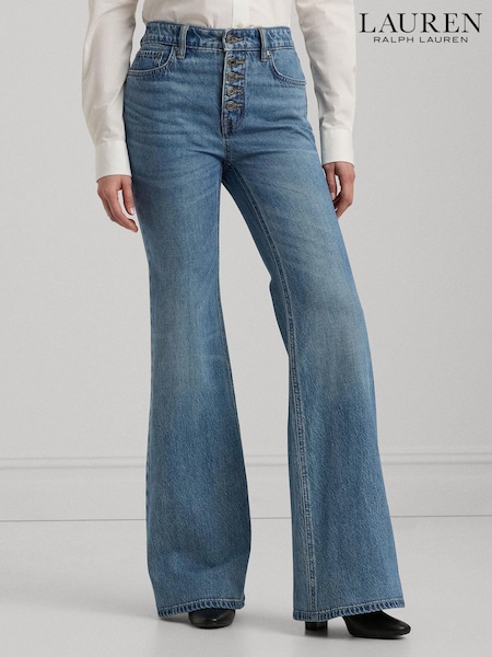 Lauren Ralph Lauren Blue High Rise Flare Jeans (B50057) | €114