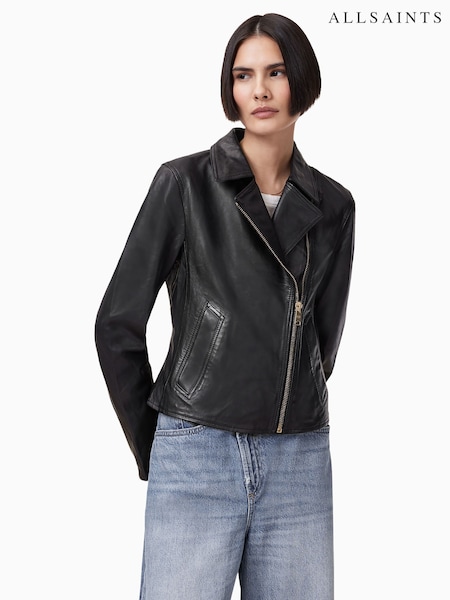 AllSaints Black Vela Biker Jacket (B50339) | €436