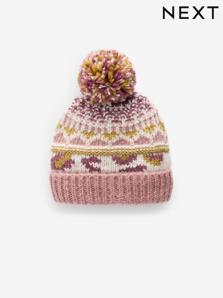 Roza fairski vzorec - Pom Beanie Hat (3-13yrs) (B50342) | € 6 - € 8