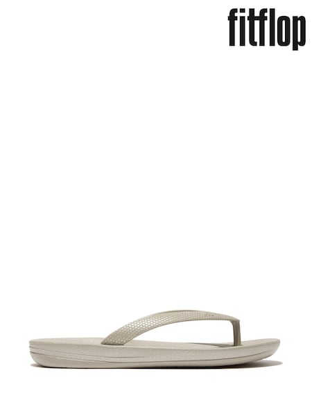 FitFlop Kids Junior iQushion Shimmer Ergonomic Flip Flops (B50428) | AED73
