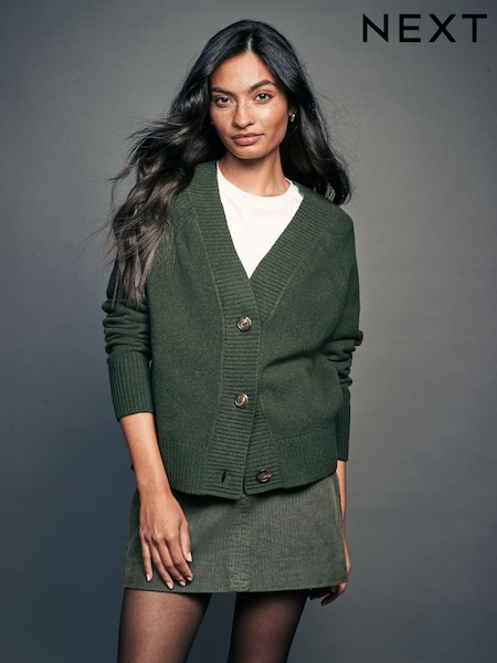 Green Corduroy Mini Skirt (B50437) | €15