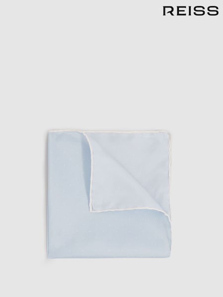 Reiss Light Blue Liam Polka Dot Silk Pocket Square (B50593) | €58