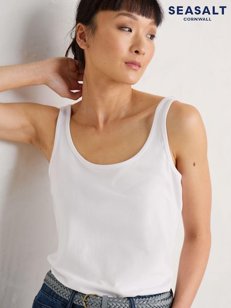 Seasalt Cornwall White Tidal Drift Vest (B50609) | 74 QAR