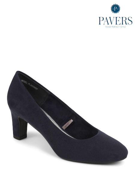 Pavers Blue Heeled Court Shoes (B50659) | 173 QAR