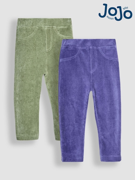 JoJo Maman Bébé 2-Pack Jersey Cord Leggings (B50730) | 37 €