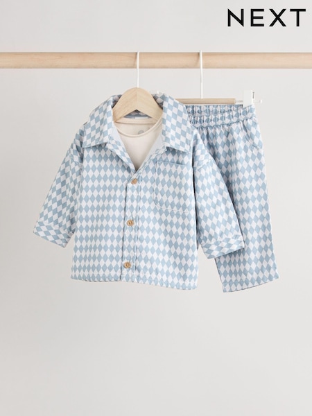 modra Harlequin - Baby Shirt And Trousers 100% Cotton Set 3 Piece (0mths-2yrs) (B50746) | € 21 - € 22