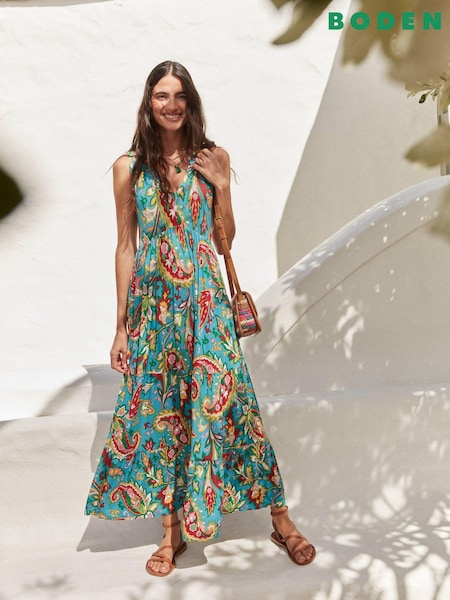 Boden Blue Sylvia Jersey Maxi Tier Dress (B50881) | €62