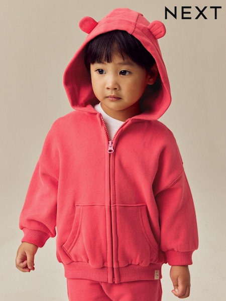 وردي مرجاني - Zip Through Hoodie (3mths-7yrs) (B50908) | ‏60 ر.س.‏ - ‏72 ر.س.‏
