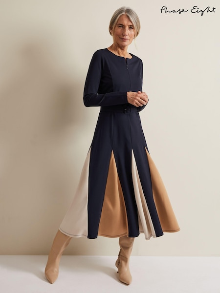 Phase Eight Blue Paula Midi Dress (B50939) | 638 QAR