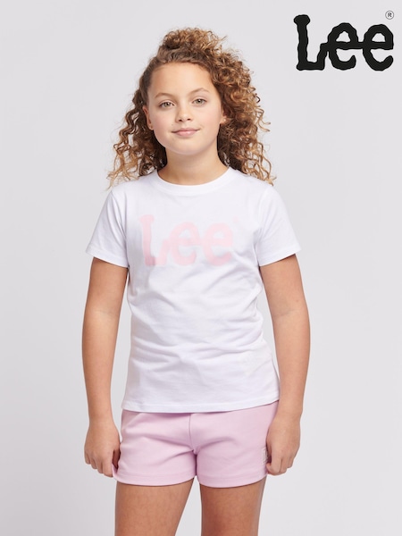Белый - Lee Girls Regular Fit Wobbly Graphic T-Shirt (B50944) | €24 - €29