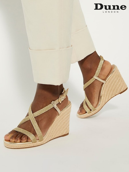 Dune London Gold Rope Keylas Wedges (B50954) | €108