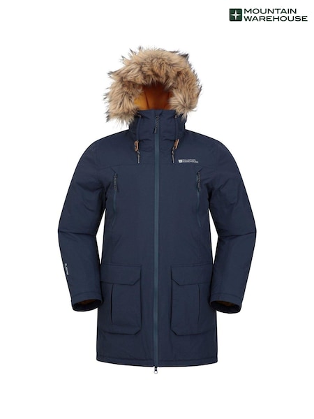 Mountain Warehouse Blue Mens Traverse Down Waterproof Jacket (B50978) | €252