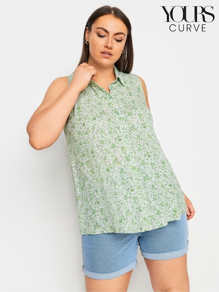 Yours Curve Green Sleeveless Blouse (B51039) | €34