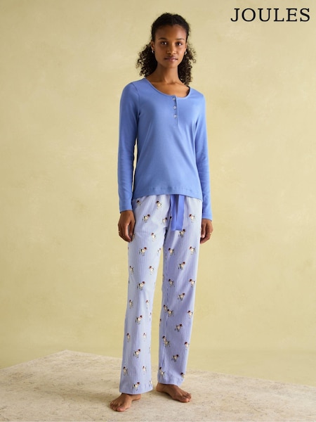 Joules Lyla Blue Jersey Pyjama Set (B51098) | R$ 385