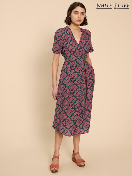 White Stuff Pink Gina Wrap Dress (B51334) | €33