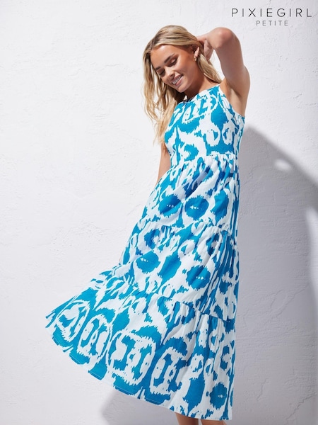PixieGirl Petite 100% Cotton Tiered Maxi Dress (B51361) | ‏171‏₪