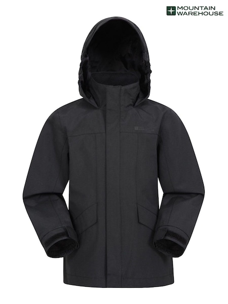 Mountain Warehouse Black Kids Solar Waterproof Jacket (B51378) | AED186