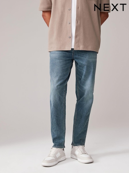 Blue Light Vintage Regular Tapered Fit Classic Stretch Jeans (B51379) | €32