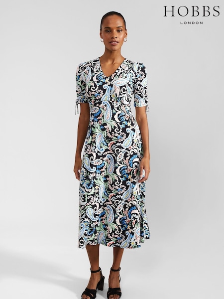 Hobbs Black Petite Jersey Charlotte Dress (B51390) | €126