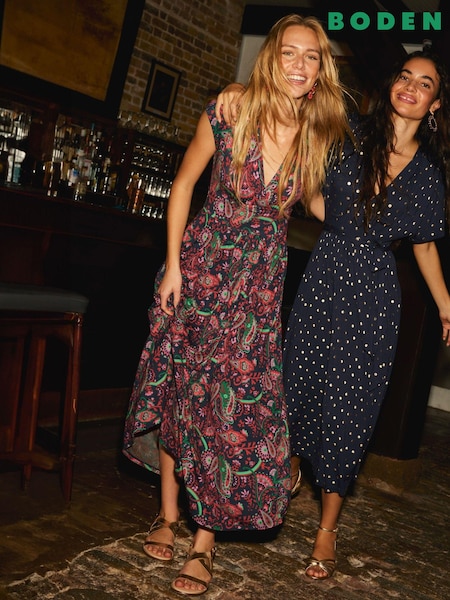 Boden Pink Vanessa Wrap Jersey Maxi Dress (B51400) | €62
