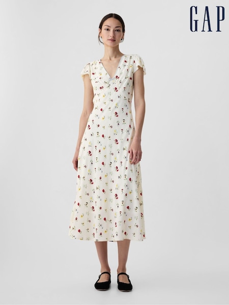 Gap Cream DÔEN Floral Midi Dress (B51653) | €73