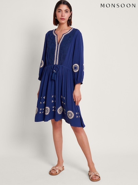 Monsoon Blue Alani Crochet Dresses (B51802) | €48