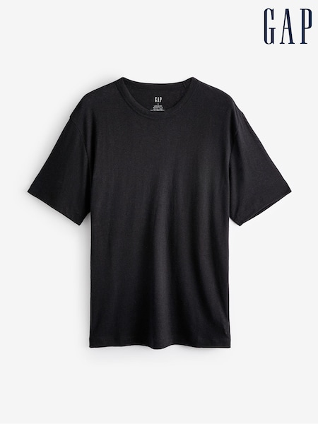 Gap Black Linen Blend Short Sleeve T-Shirt (B51835) | €8