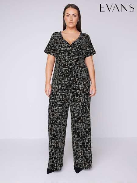 Evans Black Wrap Jumpsuit (B51854) | €24