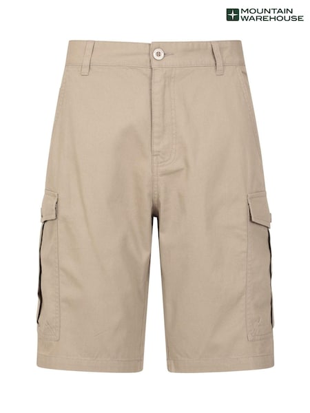 Mountain Warehouse Cream Mens Lakeside 100% Cotton Cargo Shorts (B51890) | €37