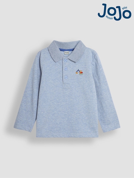 JoJo Maman Bébé Blue Digger Polo Shirt (B51893) | AED93
