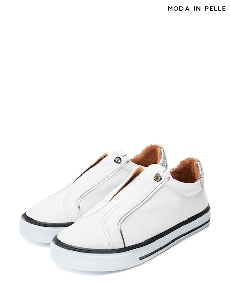 Moda In Pelle Benni Elastic Slip On Foxing Sole Trainers (B51895) | ₪598